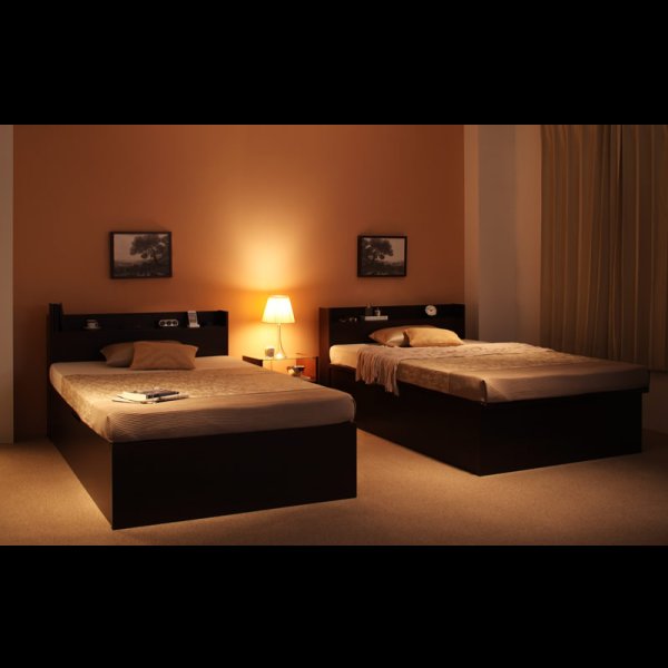 画像18: シンプル棚タイプ・ガス圧式大容量収納ベッド【Dania】ダニア (18)