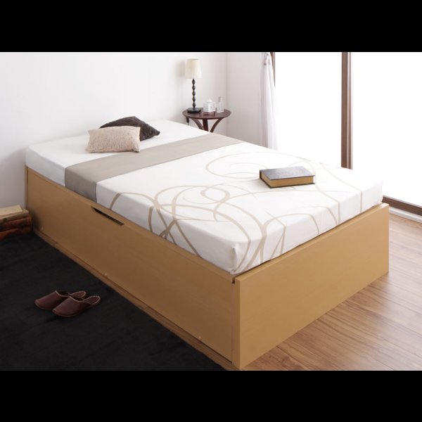 画像5: ヘッドレス仕様ガス圧式大容量収納ベッド【Stevia】ステビア (5)