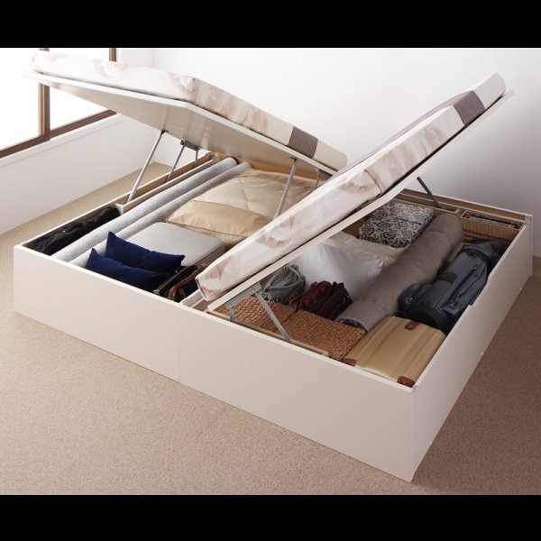 画像10: ヘッドレス仕様ガス圧式大容量収納ベッド【Stevia】ステビア (10)