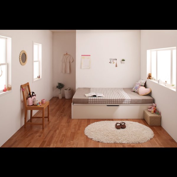 画像12: ヘッドレス仕様ガス圧式大容量収納ベッド【Stevia】ステビア (12)