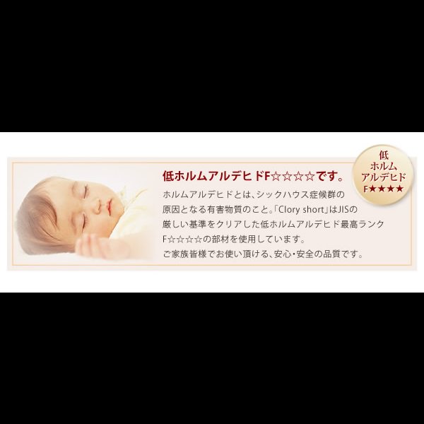 画像13: ショート丈ガス圧式跳ね上げ収納ベッド【Clory Short】クローリーショート日本製 (13)