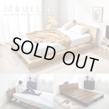 画像: 余白で魅せる！傾斜デザイン棚付きステージデザインベッド【Maurice】