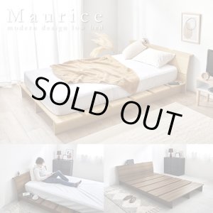 画像: 余白で魅せる!傾斜デザイン棚付きステージデザインベッド【Maurice】