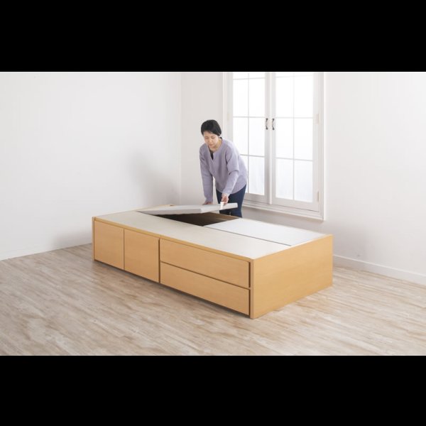 画像16: 引き出しタイプが選べるショート丈チェストベッド【Varier-s】日本製 ヘッドレス (16)