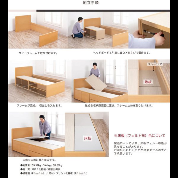 画像32: 引き出しタイプが選べるチェストベッド【Varier】日本製 フラットパネル (32)