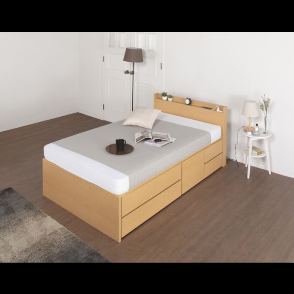 画像5: 引き出しタイプが選べるチェストベッド【Varier】日本製 スリム棚付き (5)