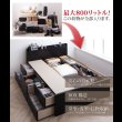 画像3: ブラックカラーがかっこいい！棚・コンセント付き大容量収納チェストベッド【Erwin】 (3)