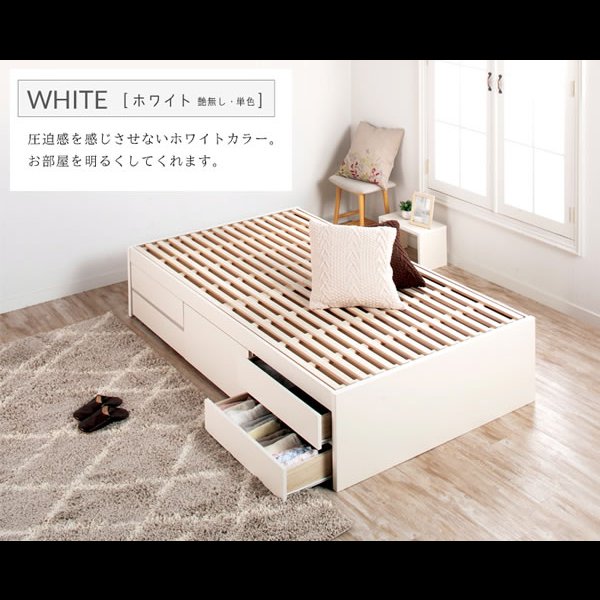 画像20: 高品質で低価格！すのこ仕様日本製大容量チェストベッド【Melanie】 開梱設置込み (20)