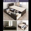 画像21: 奥行きが深い頑丈大型引き出しベッド【Deep2】日本製 ムード照明付き (21)
