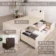 画像8: 奥行きが深い頑丈大型引き出しベッド【Deep2】日本製 スマート棚付き (8)