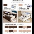 画像6: 奥行きが深い頑丈大型引き出しベッド【Deep2】日本製 角丸棚付き (6)