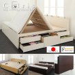 画像1: 国産大容量収納連結チェストベッド【COLRIS】コルリス (1)