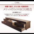 画像15: 国産大容量収納連結チェストベッド【COLRIS】コルリス (15)