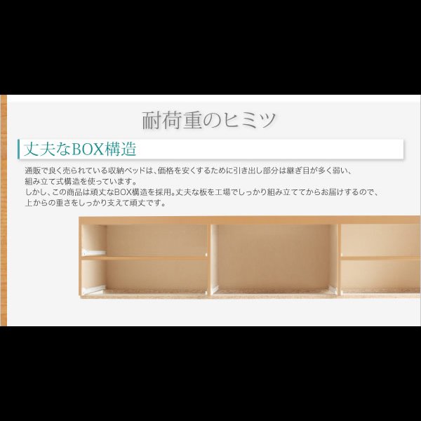 画像7: 頑丈ベッドシリーズ【Tough】タフ　日本製BOX型チェストベッド (7)