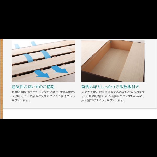画像14: 頑丈ベッドシリーズ【Tough】タフ　日本製BOX型チェストベッド (14)