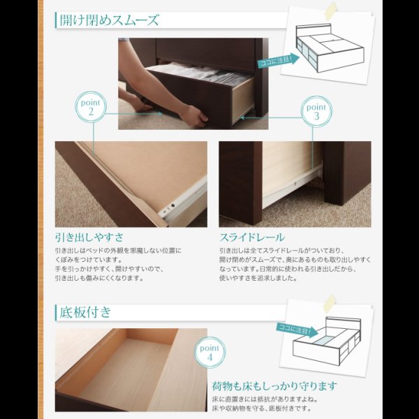 画像19: 頑丈ベッドシリーズ【Tough】タフ　日本製BOX型チェストベッド (19)