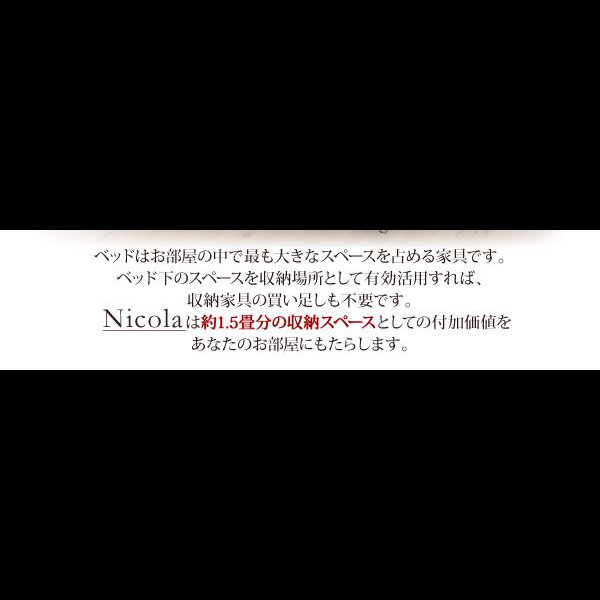 画像11: 通気性に優れた国産すのこ仕様大容量収納チェストベッド【Nicola】 (11)