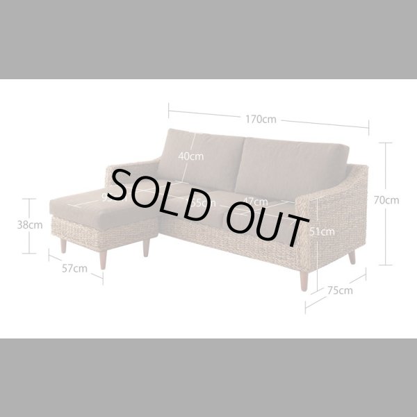 画像5: アジアン家具アバカシリーズ【Parama】パラマ　コーナーカウチソファ／W120テーブル (5)