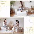 画像6: 一人暮らしでも置けるコンパクトなブークレユニットソファ3点セット【Delizia】日本製 (6)