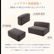 画像4: 自由に組み替えできるコーデュロイユニットソファ3点セット【Editta】日本製 (4)