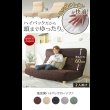 画像2: 昼寝もできる！低反発ウレタン入りハイバックローソファ2人掛け／1人掛け【Paula】 (2)