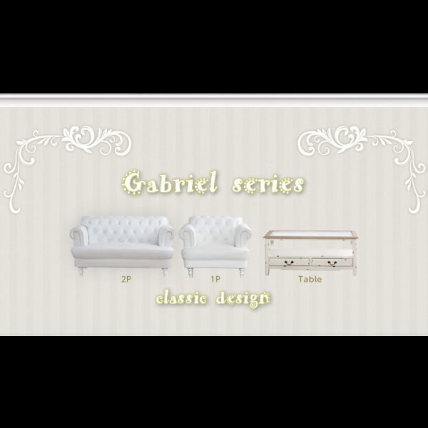 画像3: レザー仕様アンティークデザインプリンセスソファ＆テーブル【Gabriel】ガブリエル (3)