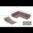 画像16: もこもこブークレ生地の可愛いコーナーローソファ3点セット【Arlene】日本製 (16)