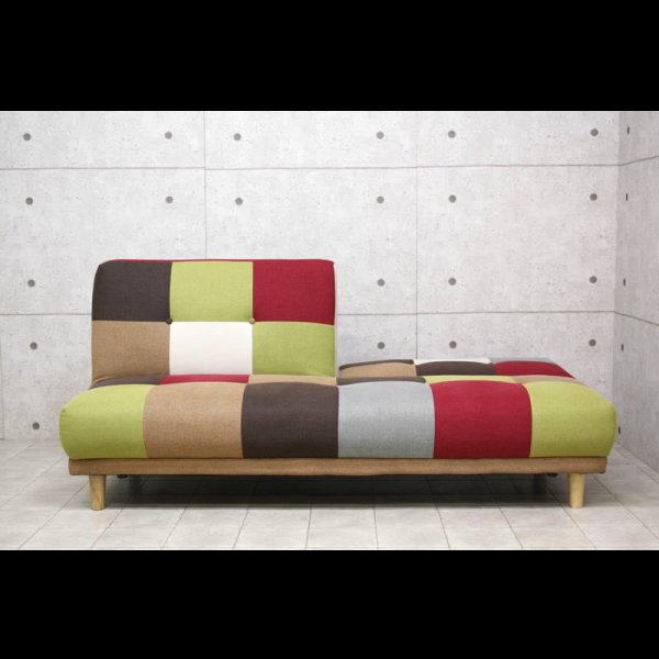 画像6: おしゃれでかわいいパッチワークデザインソファベッド【Potina】ポティナ (6)