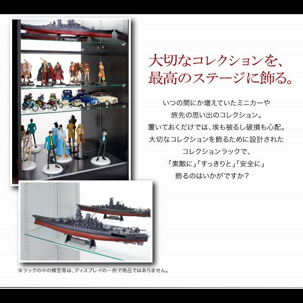 画像3: 壁面収納家具シリーズ　コレクションラック ワイド (3)