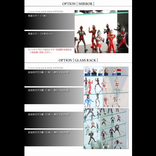 画像18: 壁面収納家具シリーズ　コレクションラック ワイド (18)