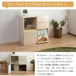 画像4: 艶のあるハイグロス仕上げ！北欧テイストスクエアキャビネットミックスタイプ (4)