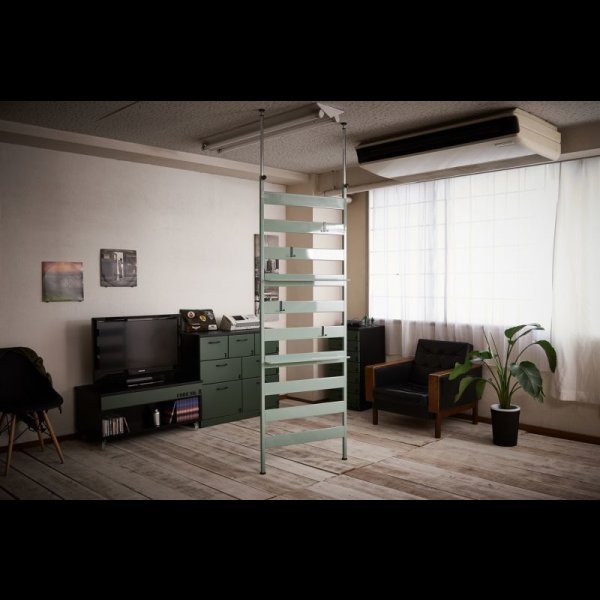 画像5: 日本製・完成品ミリタリーデザイン突っ張りラダーラック【Military8】 (5)