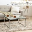 画像4: シルバーフレームが美しいガラス正方形リビングテーブル幅70 (4)