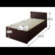 画像5: シンプル＆スリム棚付きチェスト型畳ベッド (5)