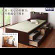 画像6: シンプル＆スリム棚付きチェスト型畳ベッド (6)