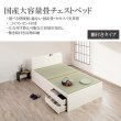 画像3: 人気のスマート棚付き【引き出し2杯/5杯・畳が選べる】大容量収納畳ベッド【紗和】日本製・セキスイ畳も (3)