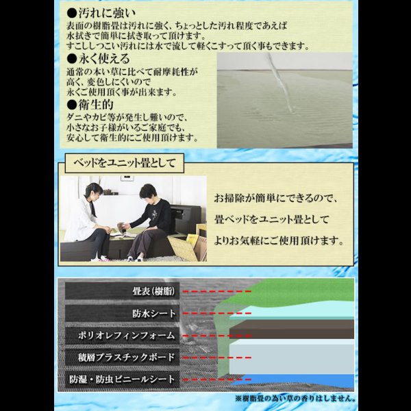 画像30: 国産ヘッドレス畳ベッド脚付きタイプ【翠霞】選べる畳 (30)
