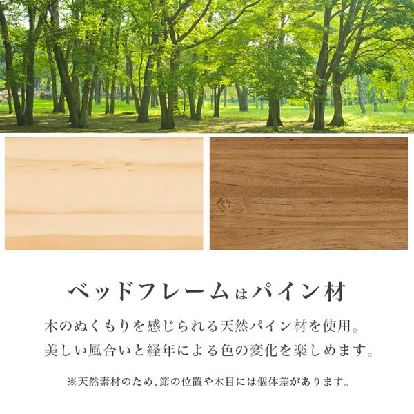 画像9: 高さ調整対応！棚コンセント畳マットレス付きすのこベッド【梗平】 シングル (9)