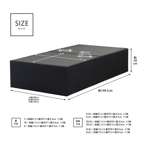画像7: 快適MIGUSA美草畳×ファブリックフレーム！国産ヘッドレスベッド【瑳和希】 (7)