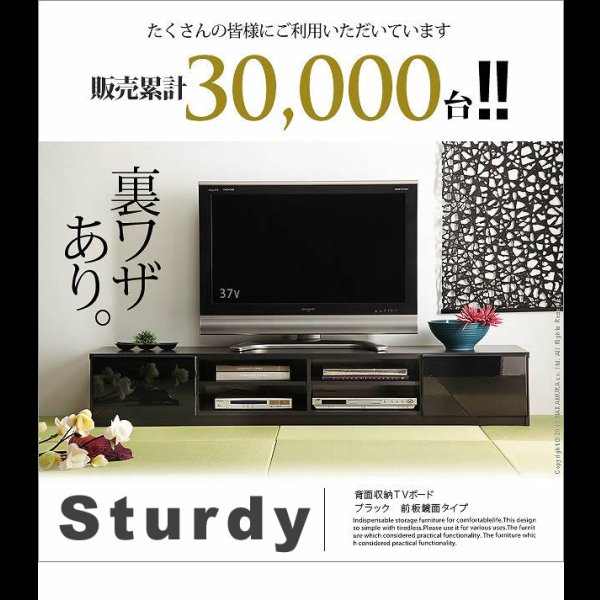 画像1: 実用新案登録済みマルチ収納TVボード：【Sturdy】：6サイズ対応 (1)