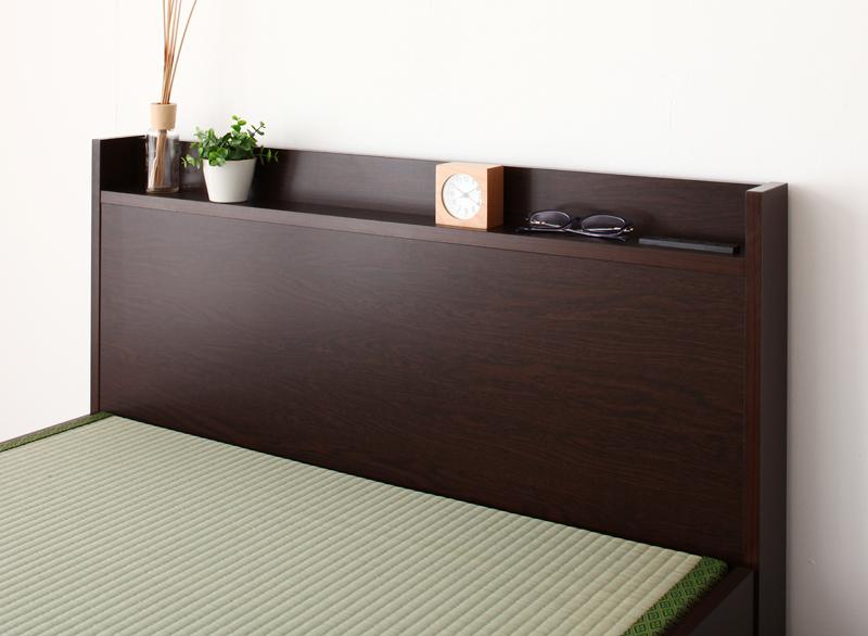 画像: シンプル＆スリム棚付きチェスト型畳ベッド